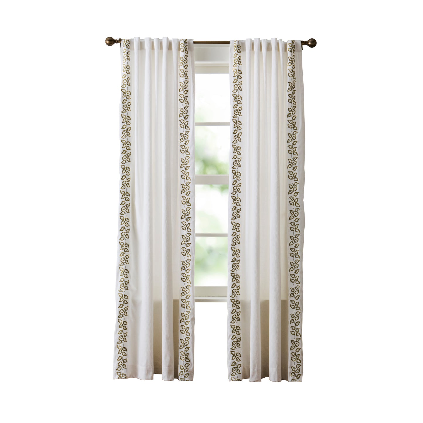 Martha Stewart Plume Curtain Panel Pair