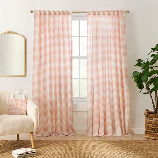 Peri Home Picnic Curtain Panel Pair and Tote Bag Set