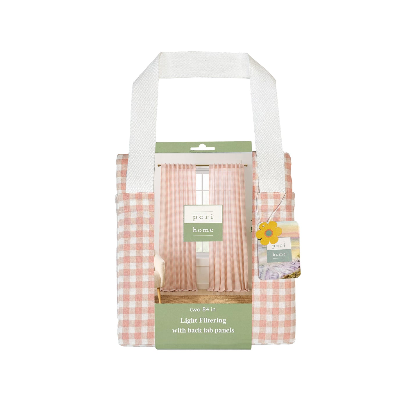 Peri Home Picnic Curtain Panel Pair and Tote Bag Set