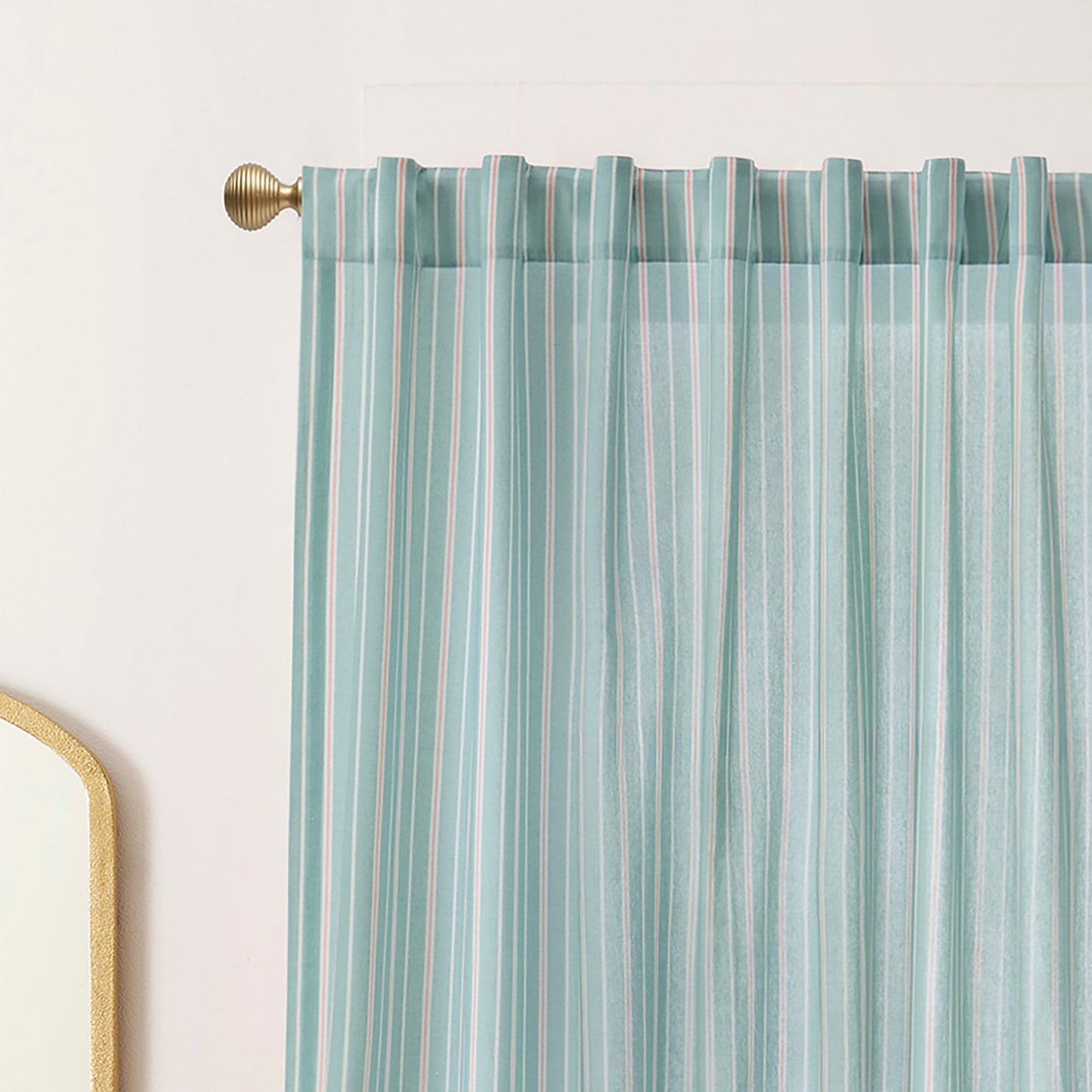 Peri Home Marina Stripe Curtain Panel Pair and Tote Bag Set