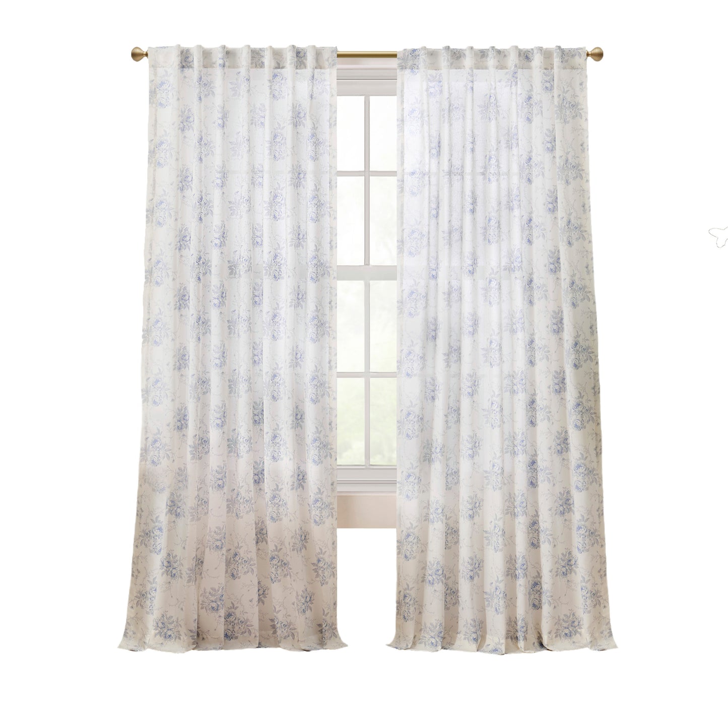 Peri Home Heirloom Rose Curtain Panel Pair and Tote Bag Set