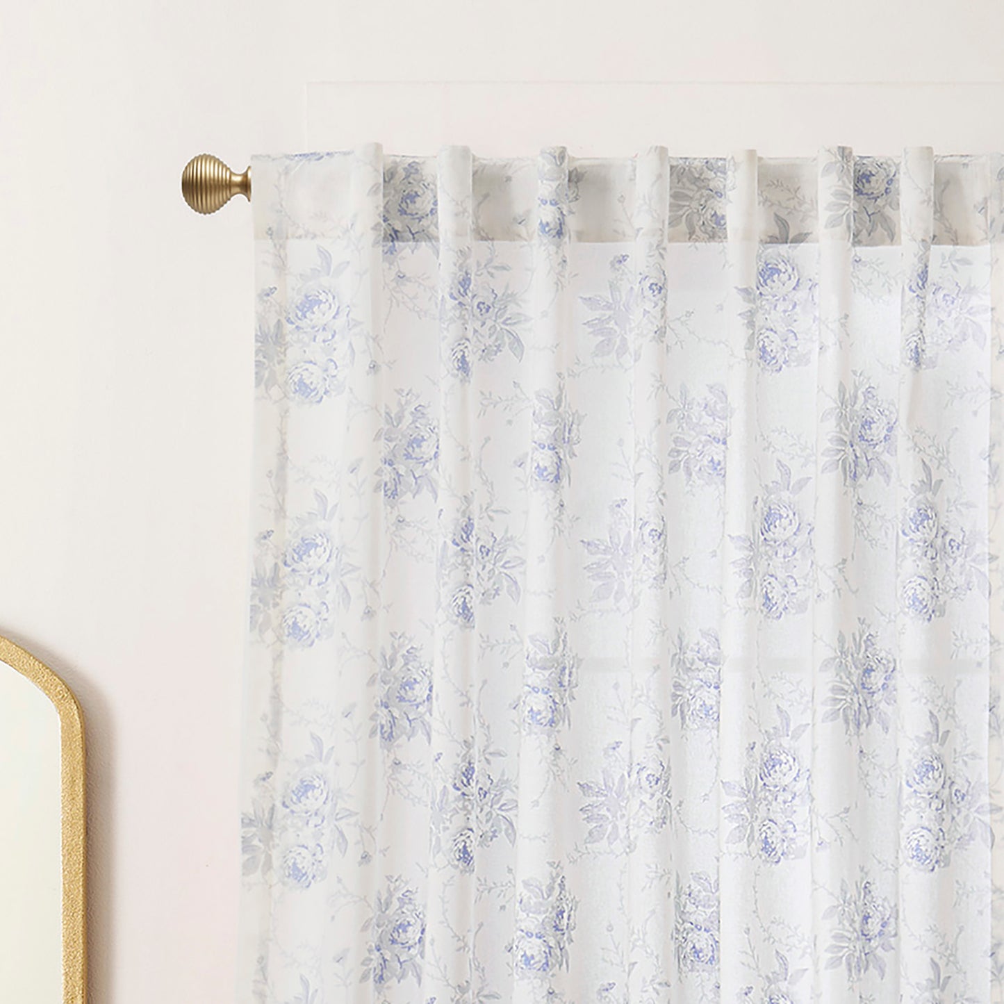 Peri Home Heirloom Rose Curtain Panel Pair and Tote Bag Set