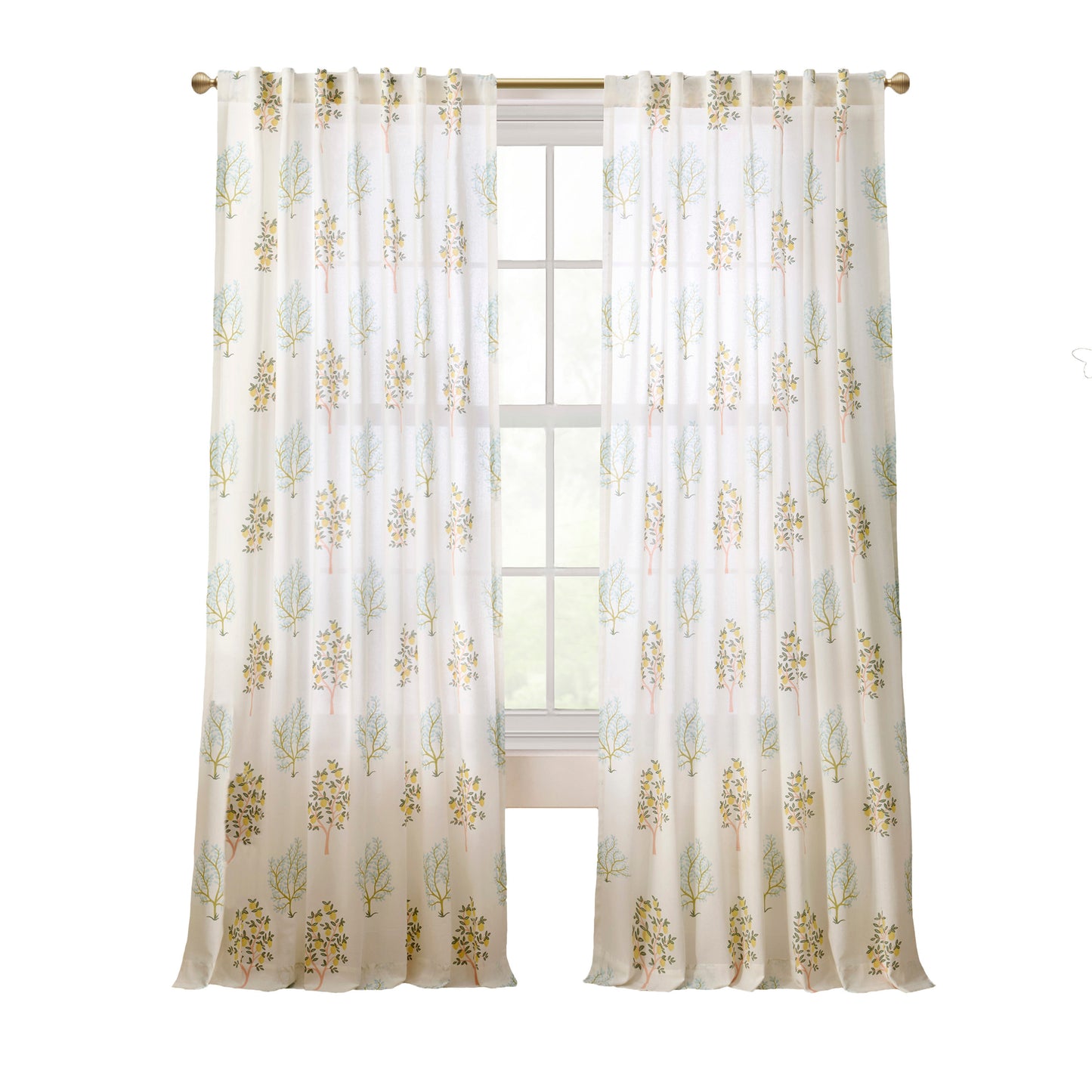 Peri Home Trees Curtain Panel Pair and Tote Bag Set