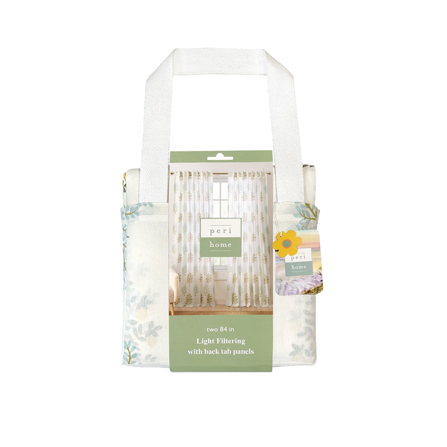 Peri Home Trees Curtain Panel Pair and Tote Bag Set