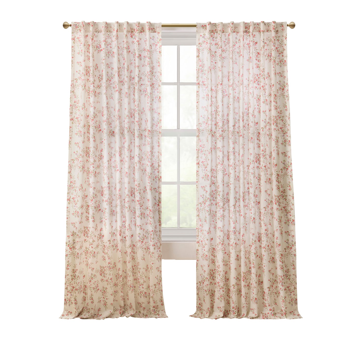 Peri Home Confetti Floral Curtain Panel Pair and Tote Bag Set