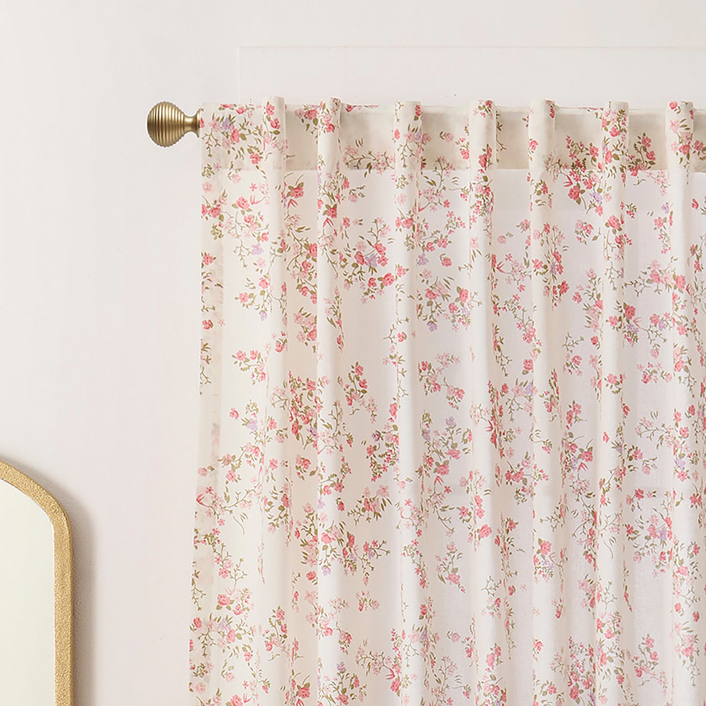 Peri Home Confetti Floral Curtain Panel Pair and Tote Bag Set