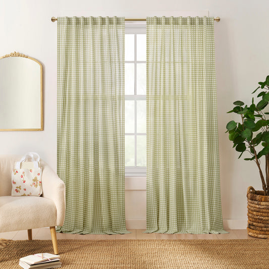 Peri Home Strawberry Picnic Curtain Panel Pair and Tote Bag Set