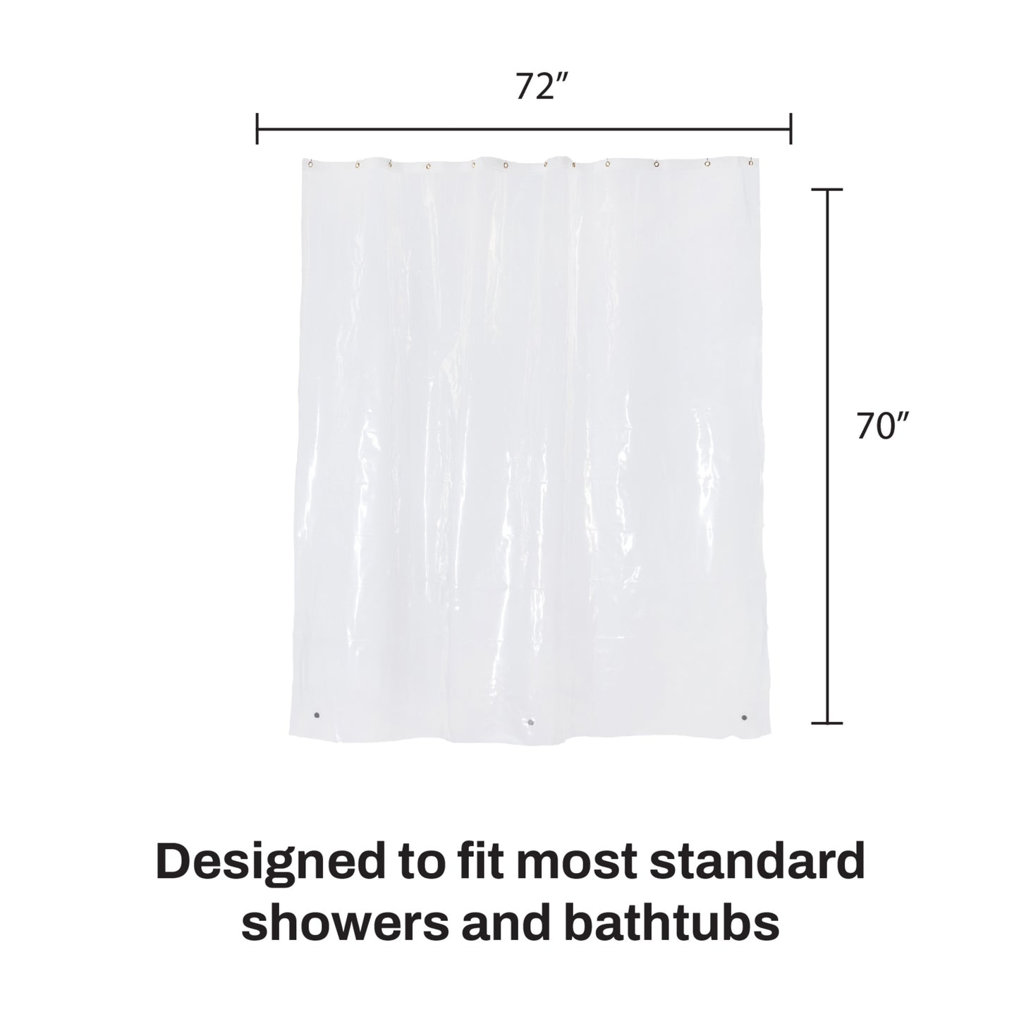DKNY Clear Shower Curtain Liner
