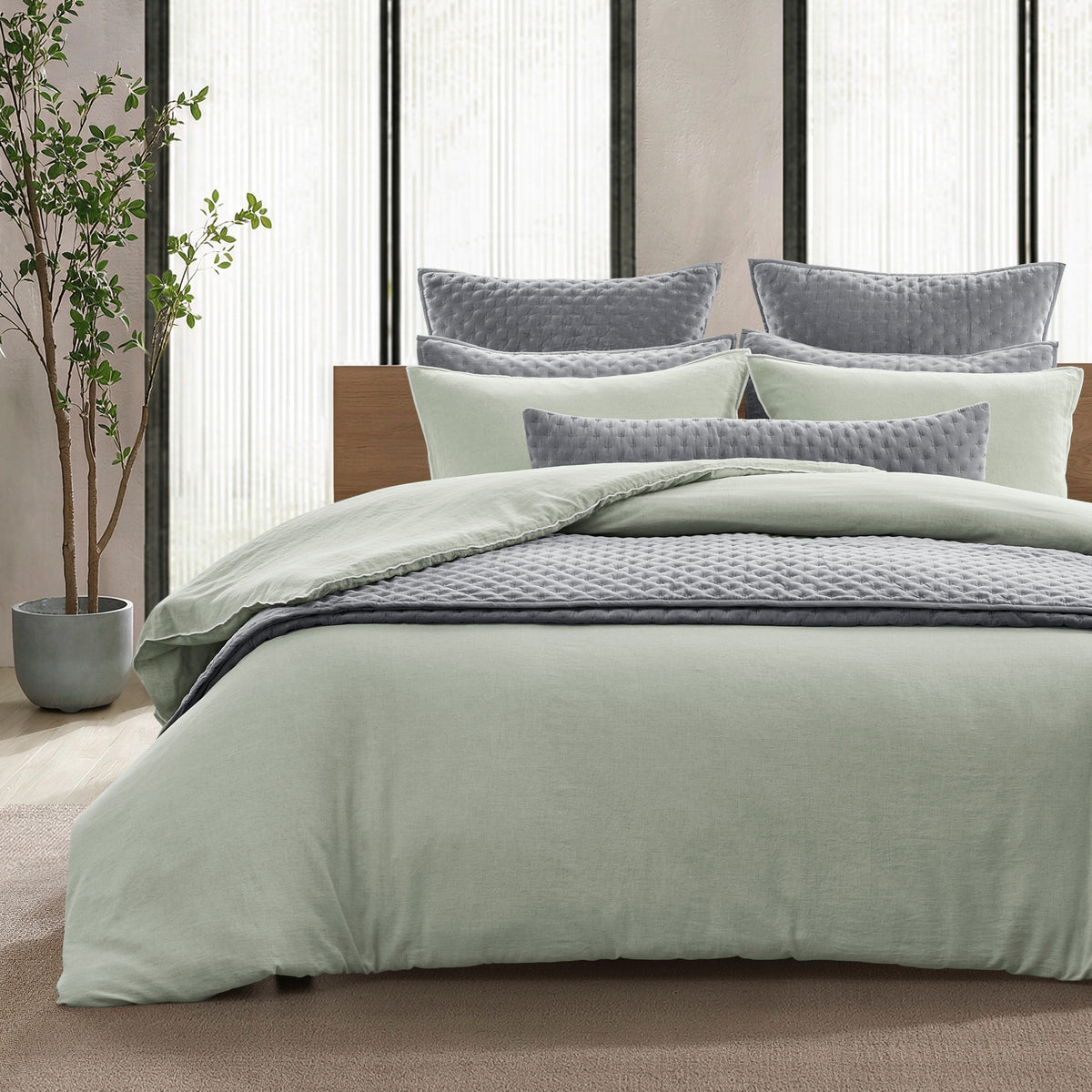 DKNY PURE Washed Linen Duvet Set