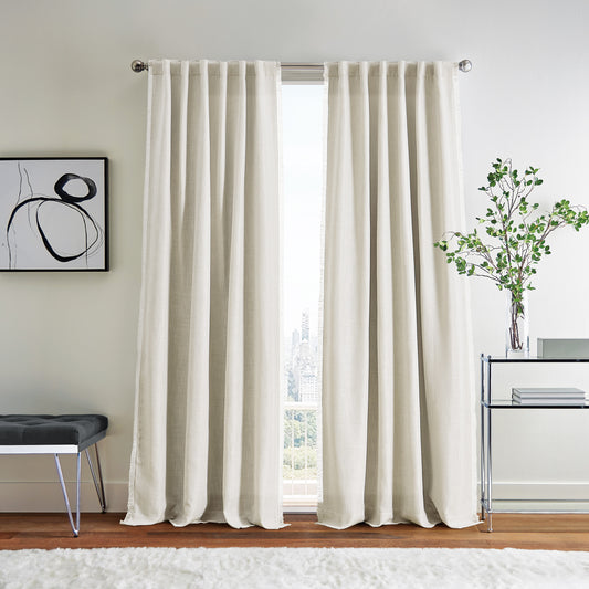 DKNY Avery Frayed Edge Curtain Panel Pair