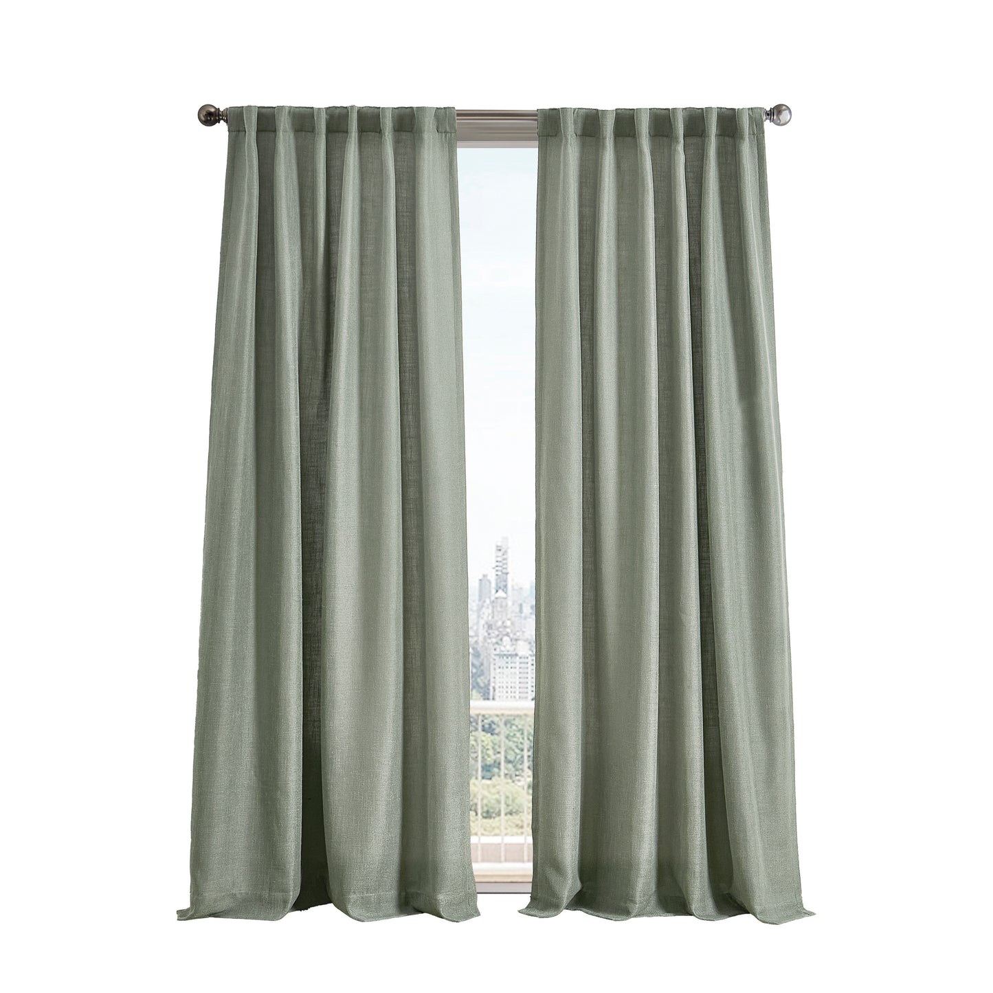 DKNY Avery Frayed Edge Curtain Panel Pair