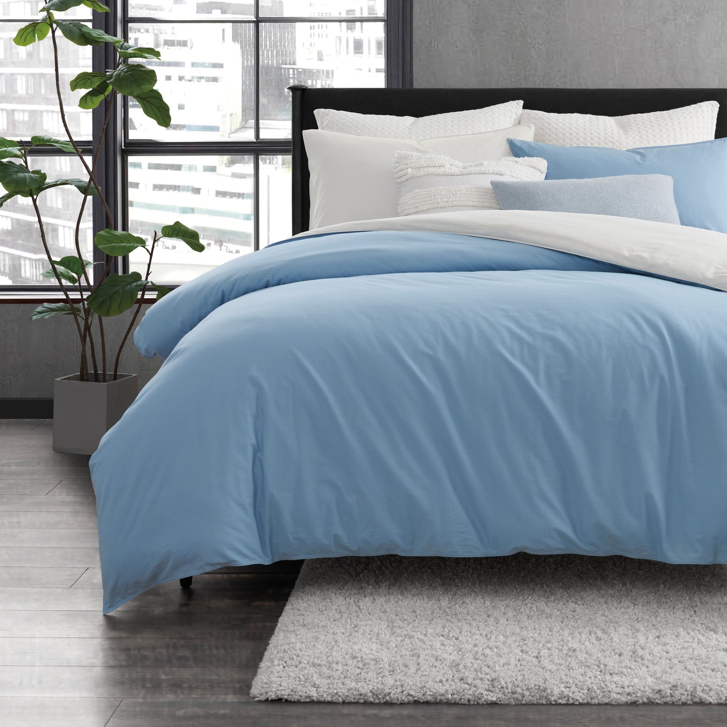 DKNY Reversible Vintage Washed Cotton Duvet Set