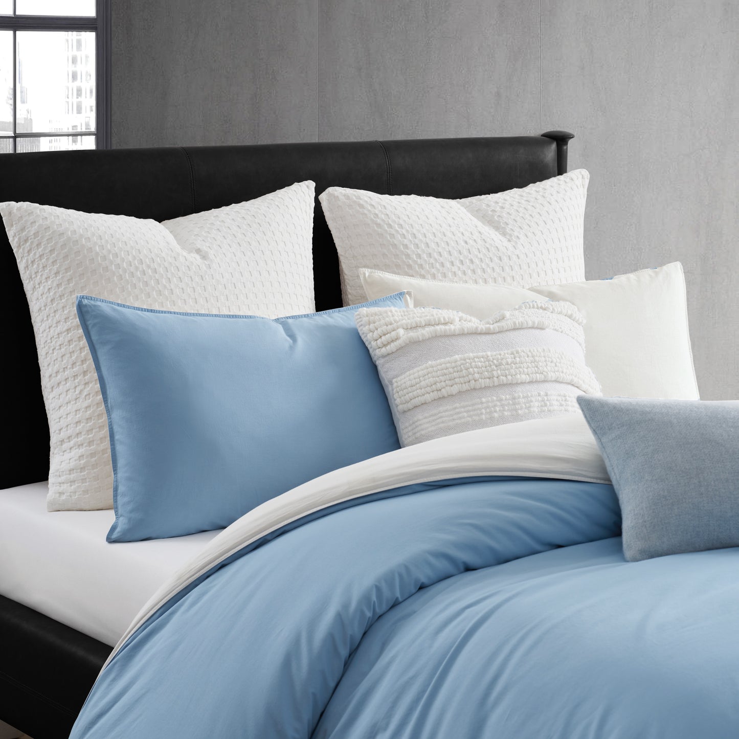 DKNY Reversible Vintage Washed Cotton Duvet Set