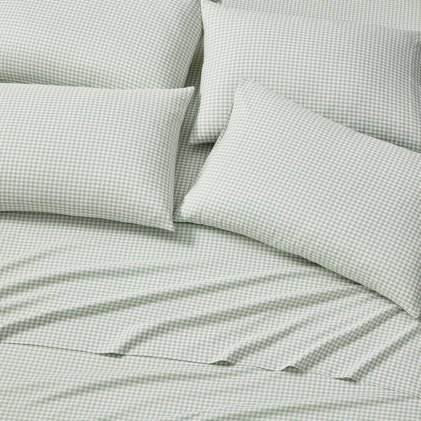 DKNY Heather-Hue Gingham 6-piece Sheet Set