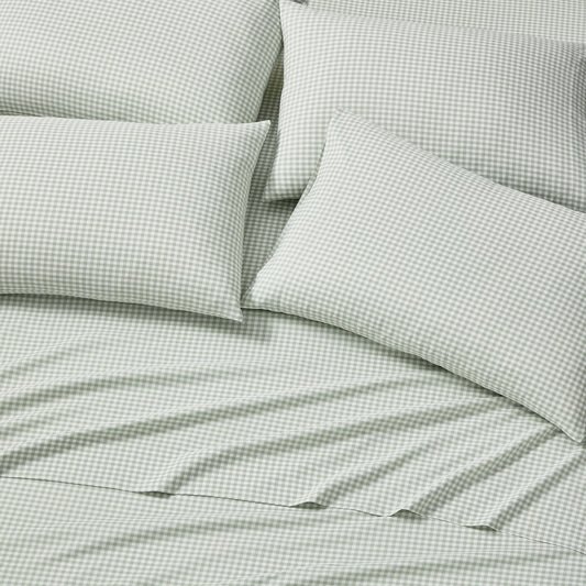 DKNY Heather-Hue Gingham 6-piece Sheet Set