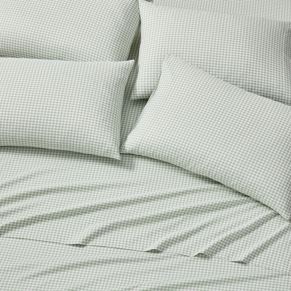 DKNY Heather-Hue Gingham 6-piece Sheet Set