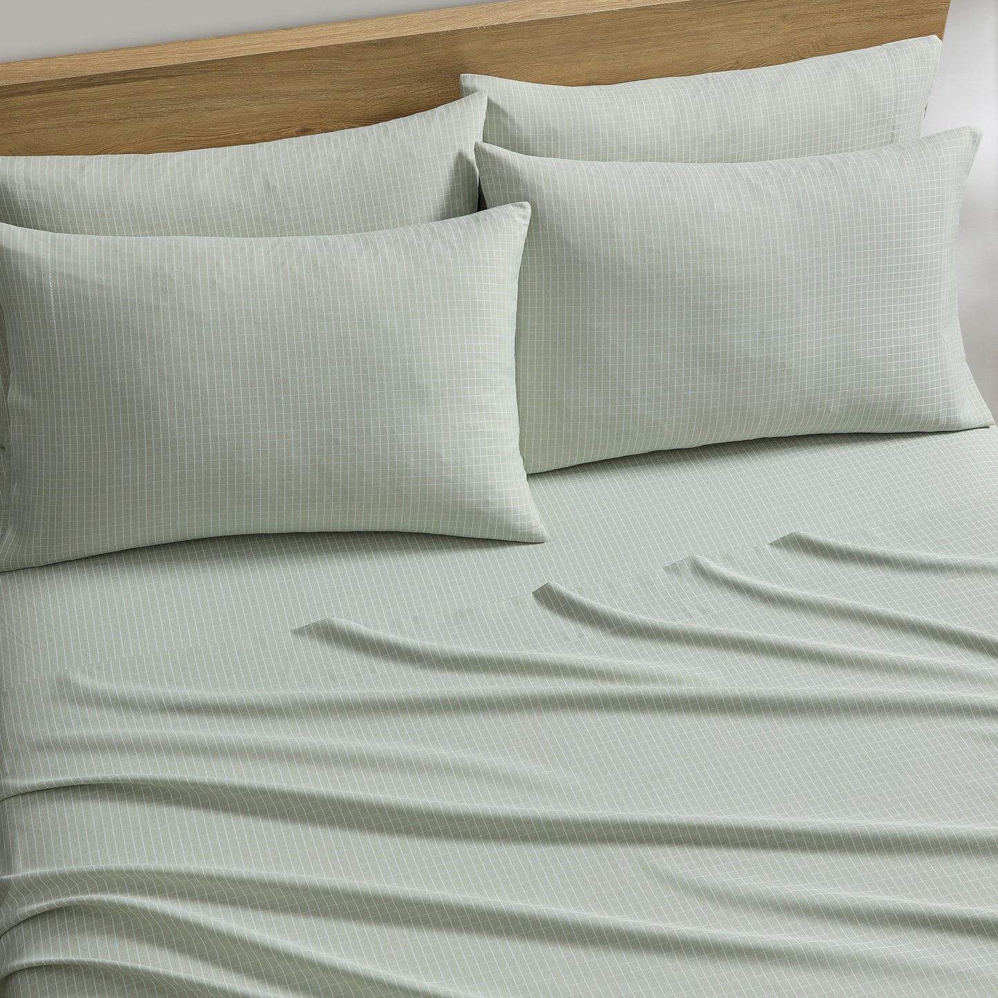 DKNY Heather-Hue Windowpane 6-Piece Sheet Set