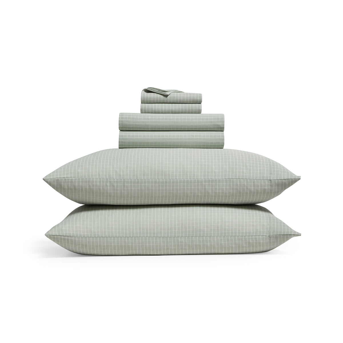DKNY Heather-Hue Windowpane 6-Piece Sheet Set