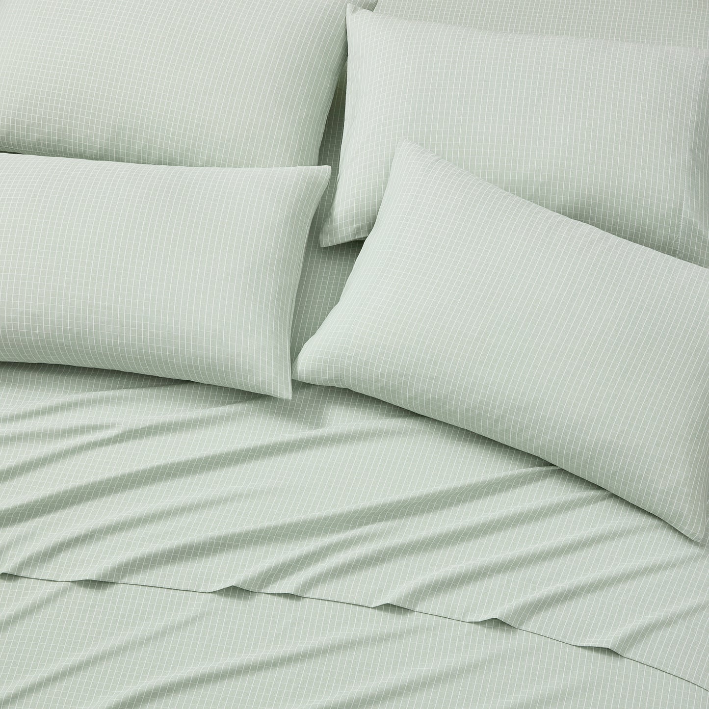 DKNY Heather-Hue Windowpane 6-Piece Sheet Set