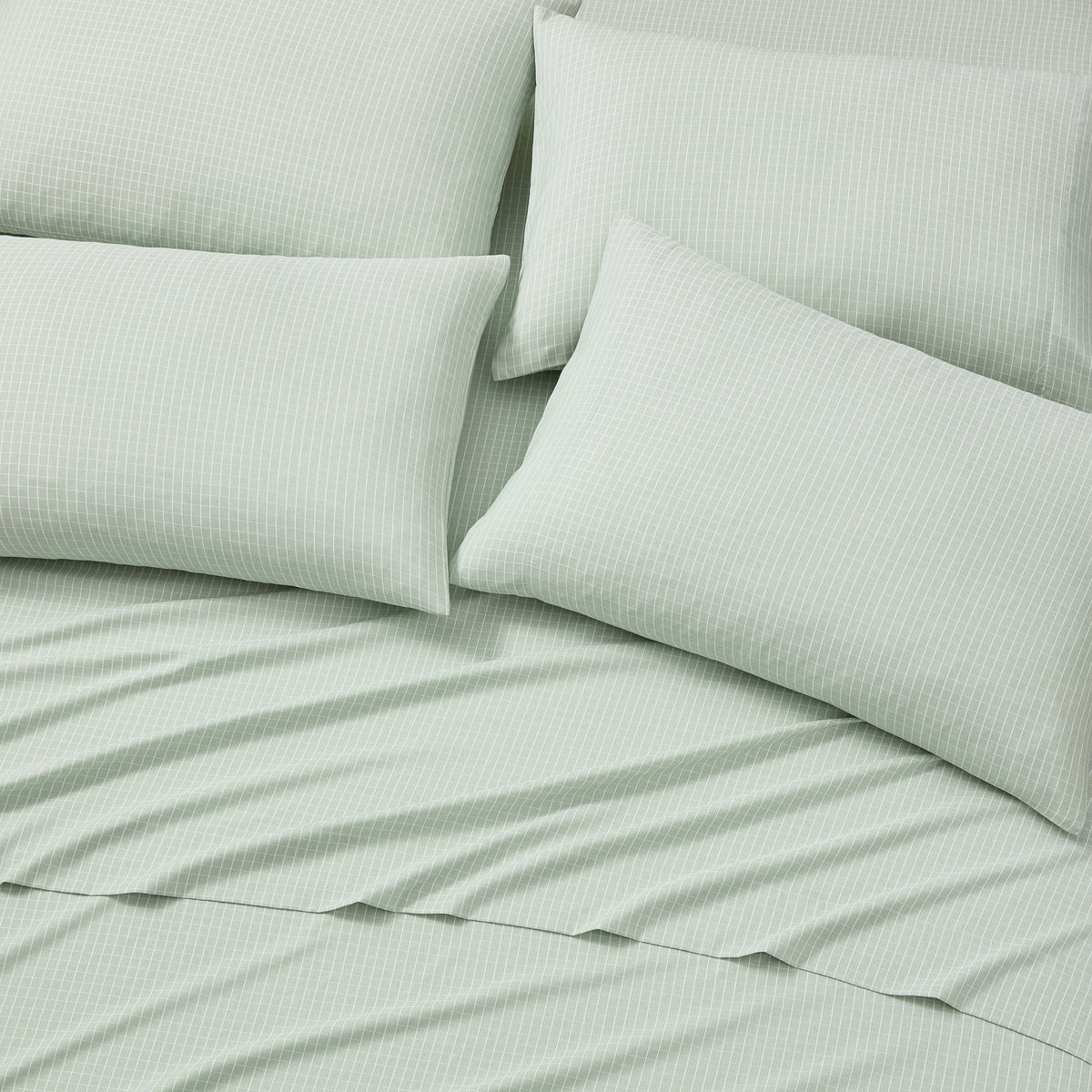 DKNY Heather-Hue Windowpane 6-Piece Sheet Set