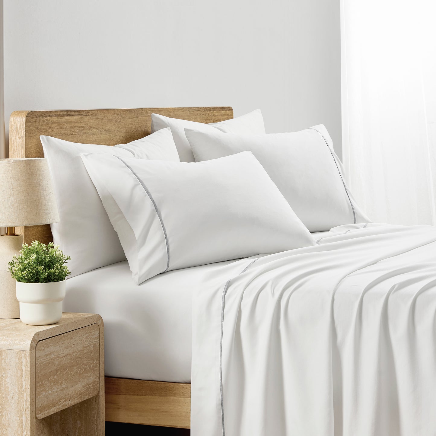 DKNY Tribeca Washed Microfiber 4-Piece Sheet Set