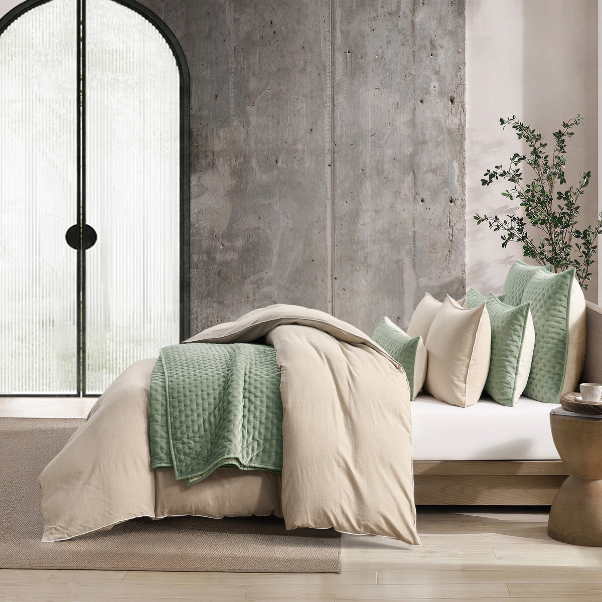 DKNY PURE Velvet Quilted Euro Sham