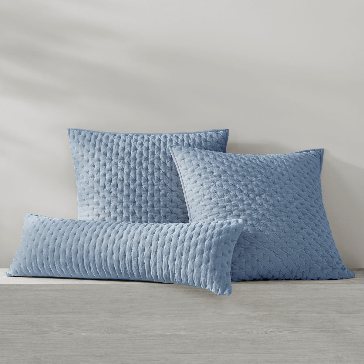 DKNY PURE Velvet Quilted Bolster Pillow