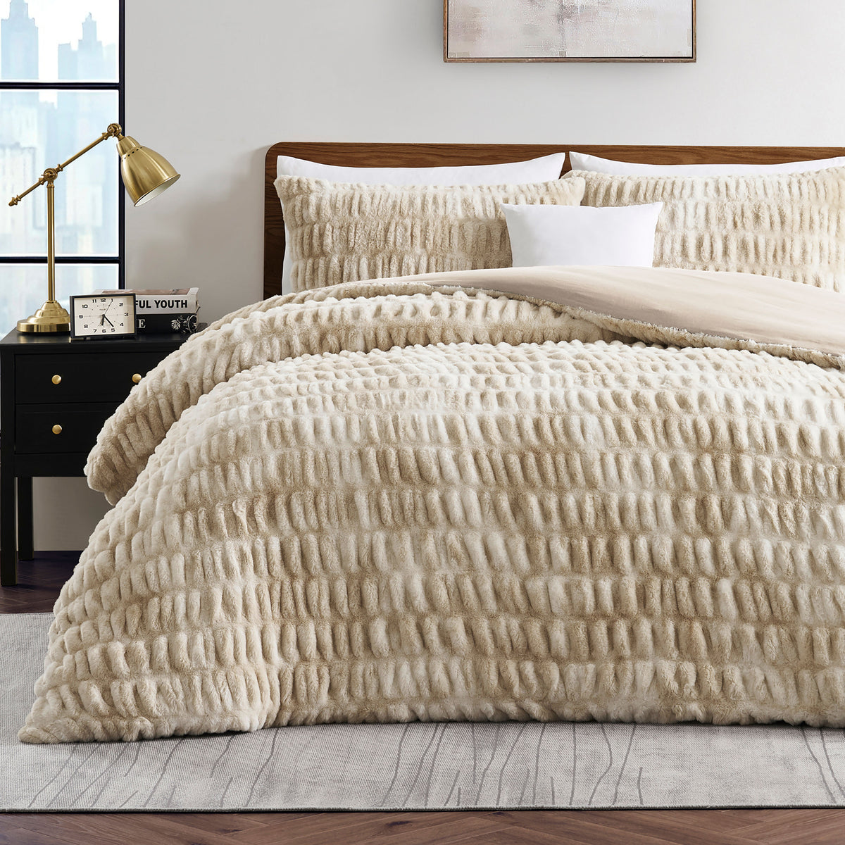 DKNY Fritz Faux Fur Comforter Set