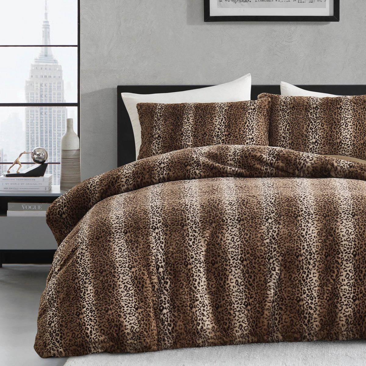 DKNY Simone Faux Fur 3-Piece Comforter Set