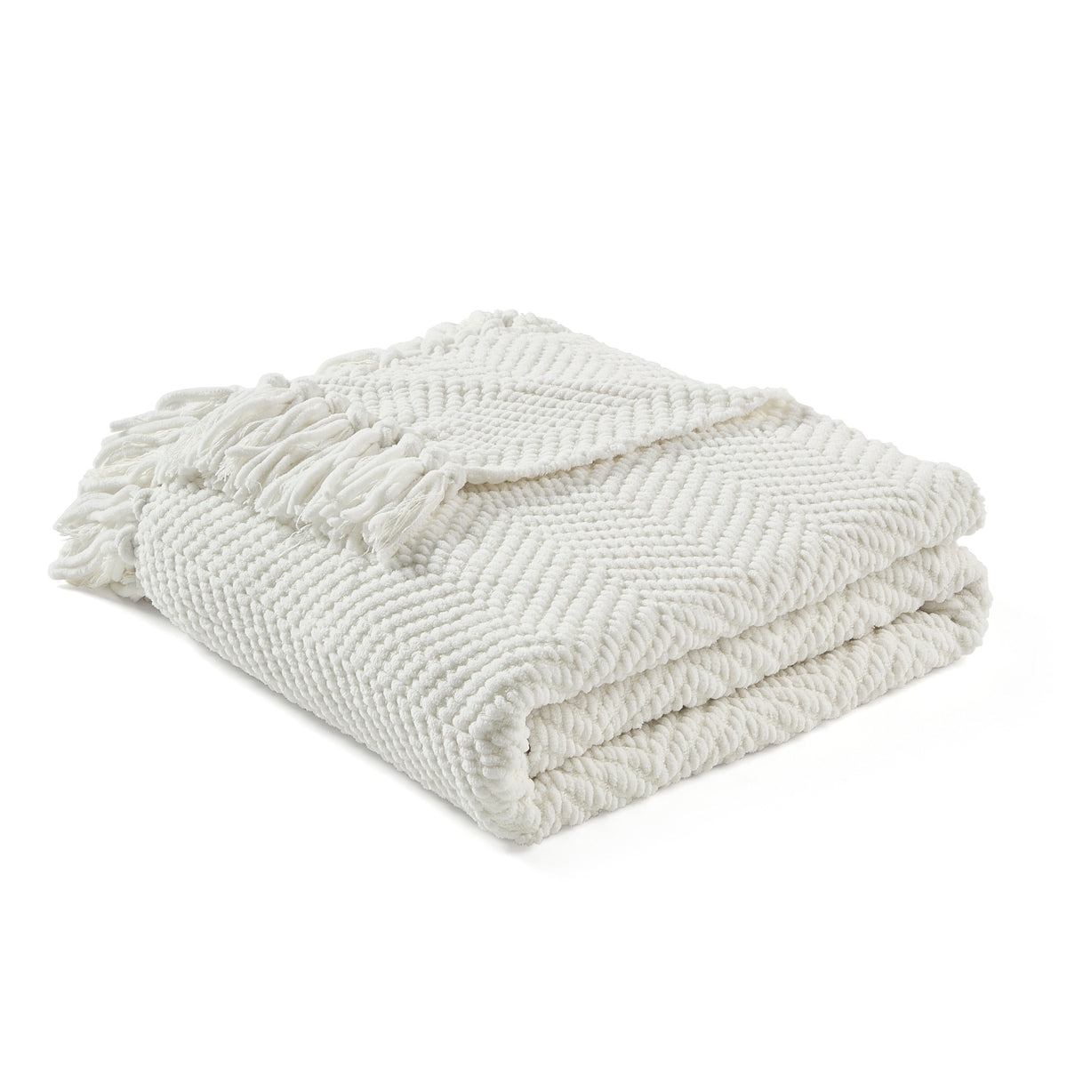 DKNY Chenille Herringbone Throw