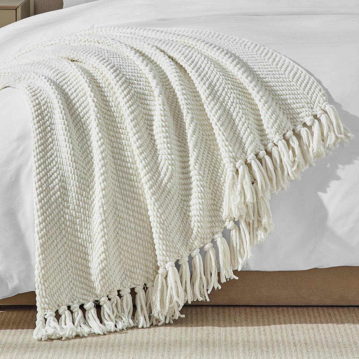 DKNY Chenille Herringbone Throw