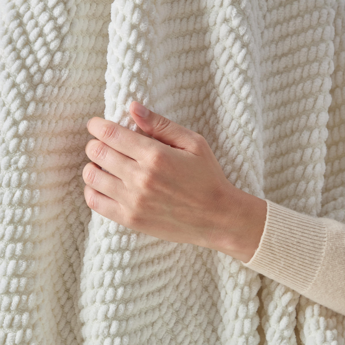 DKNY Chenille Herringbone Throw