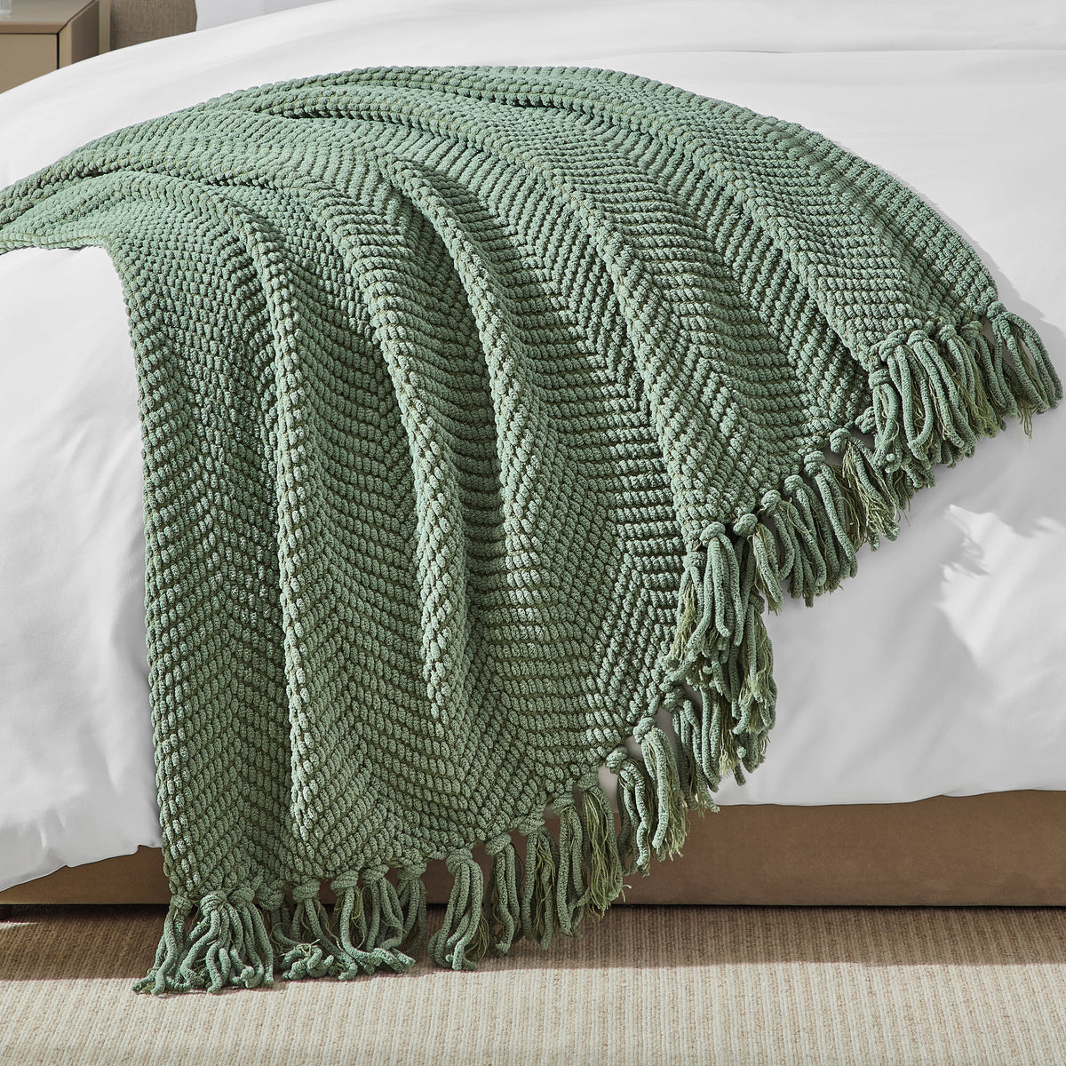 DKNY Chenille Herringbone Throw
