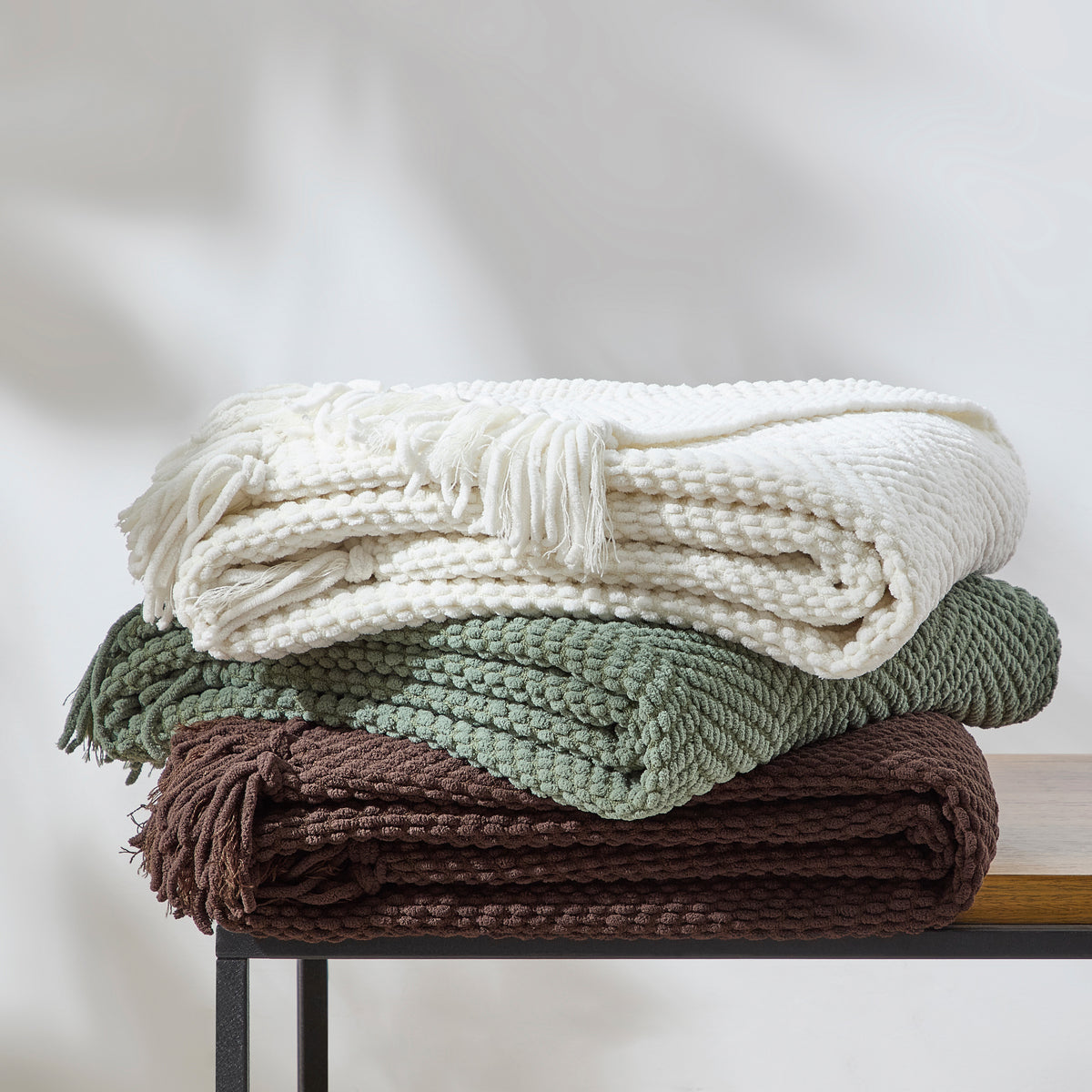DKNY Chenille Herringbone Throw