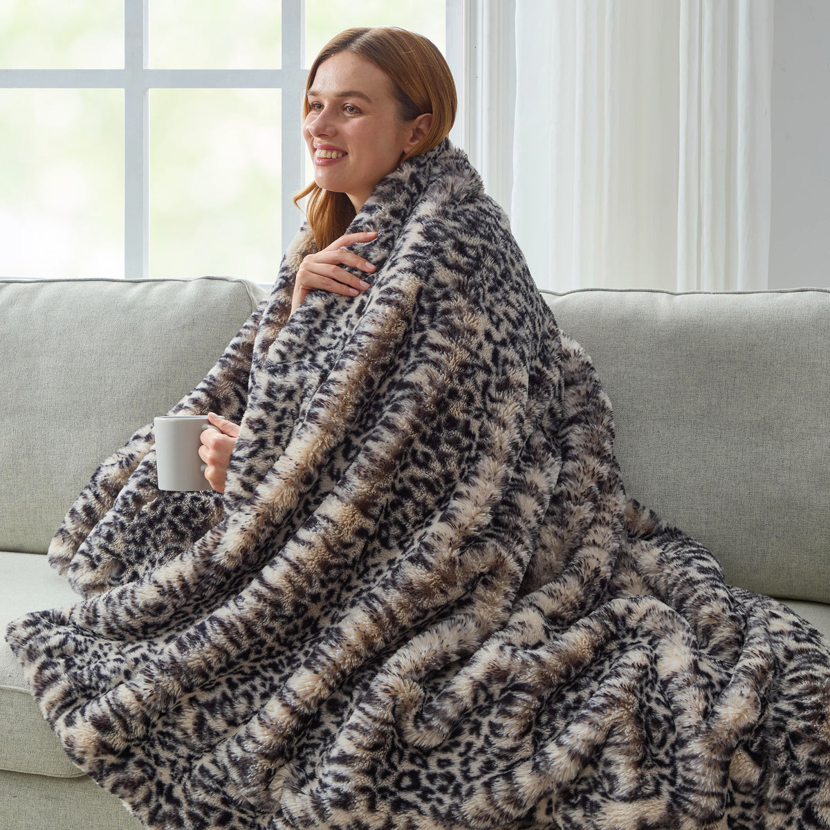 DKNY Electra Faux Fur Throw