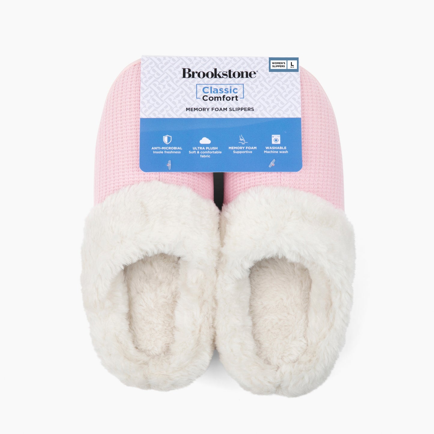 Brookstone Classic Comfort Memory Foam Slippers