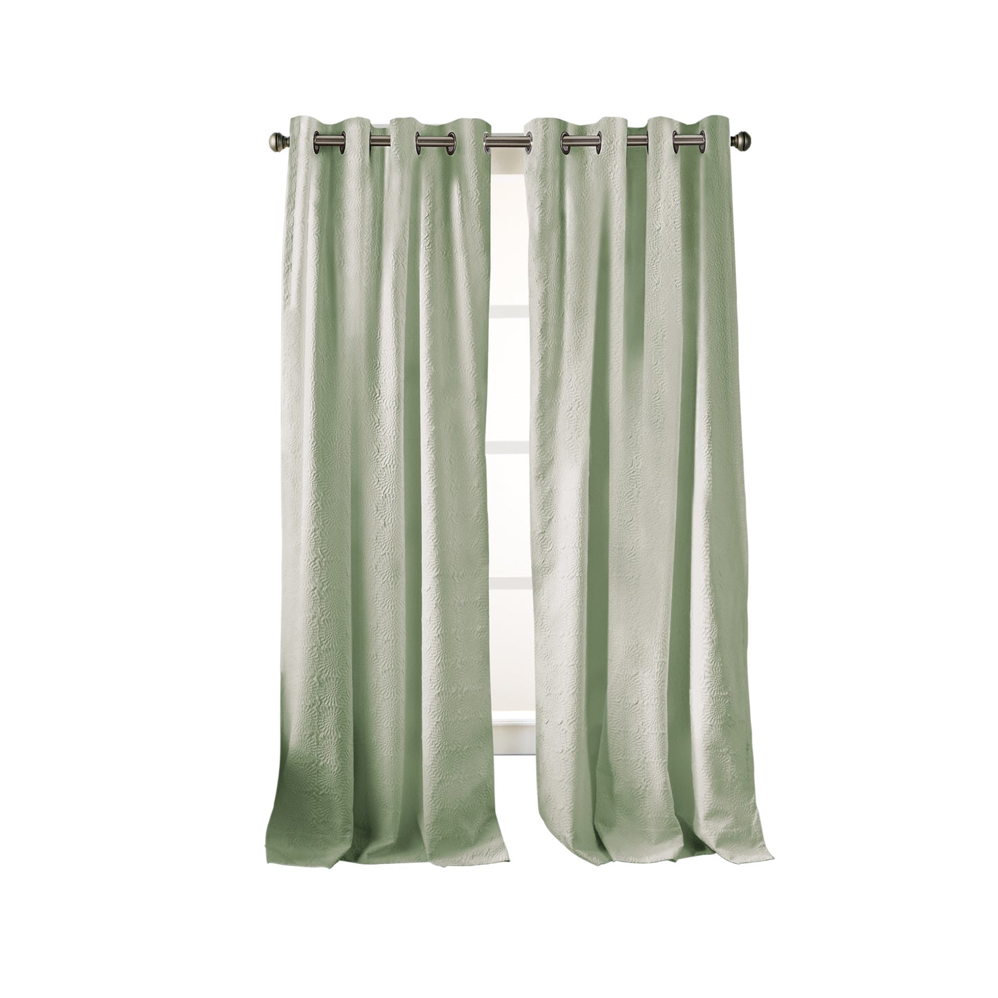 DKNY Chrysanthemum Floral Grommet Curtain Panel