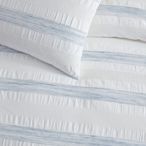 DKNY Waffle Stripe Jacquard Duvet Set