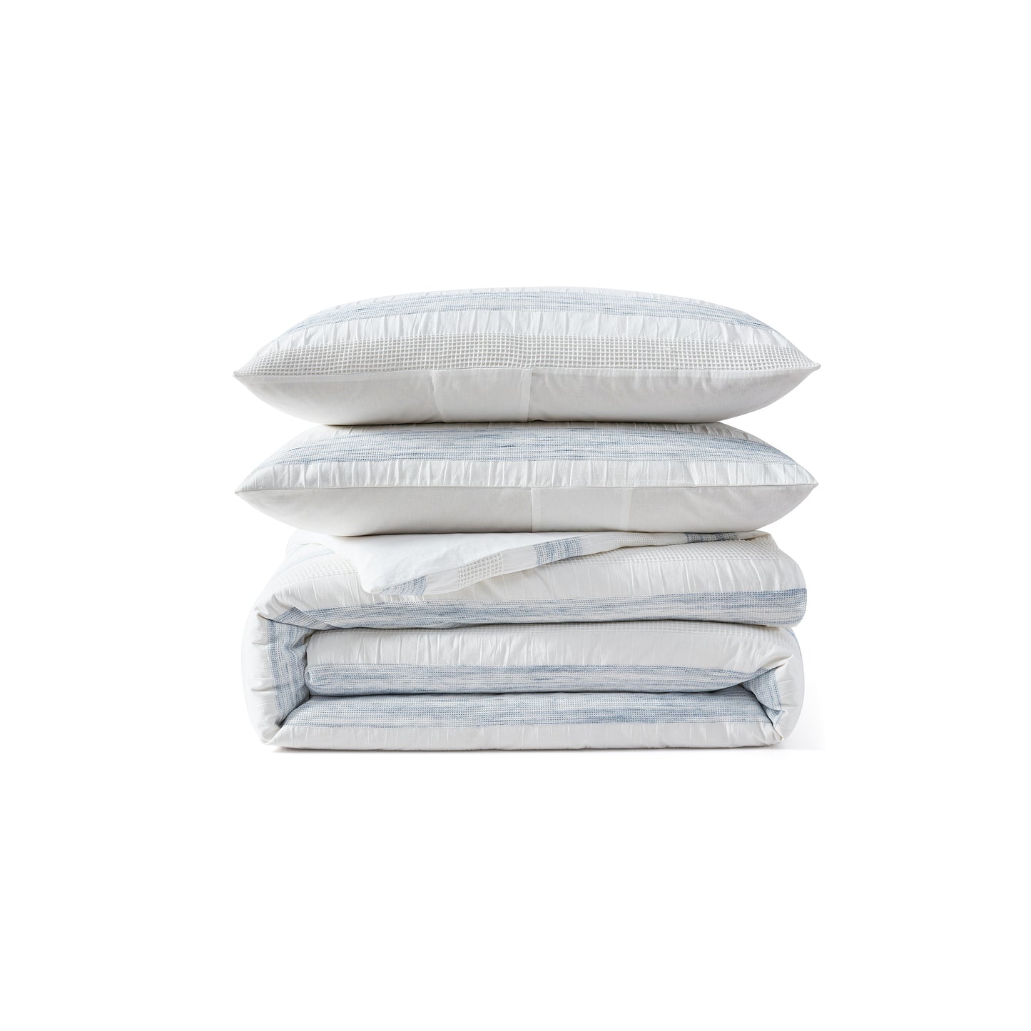 DKNY Waffle Stripe Jacquard Duvet Set