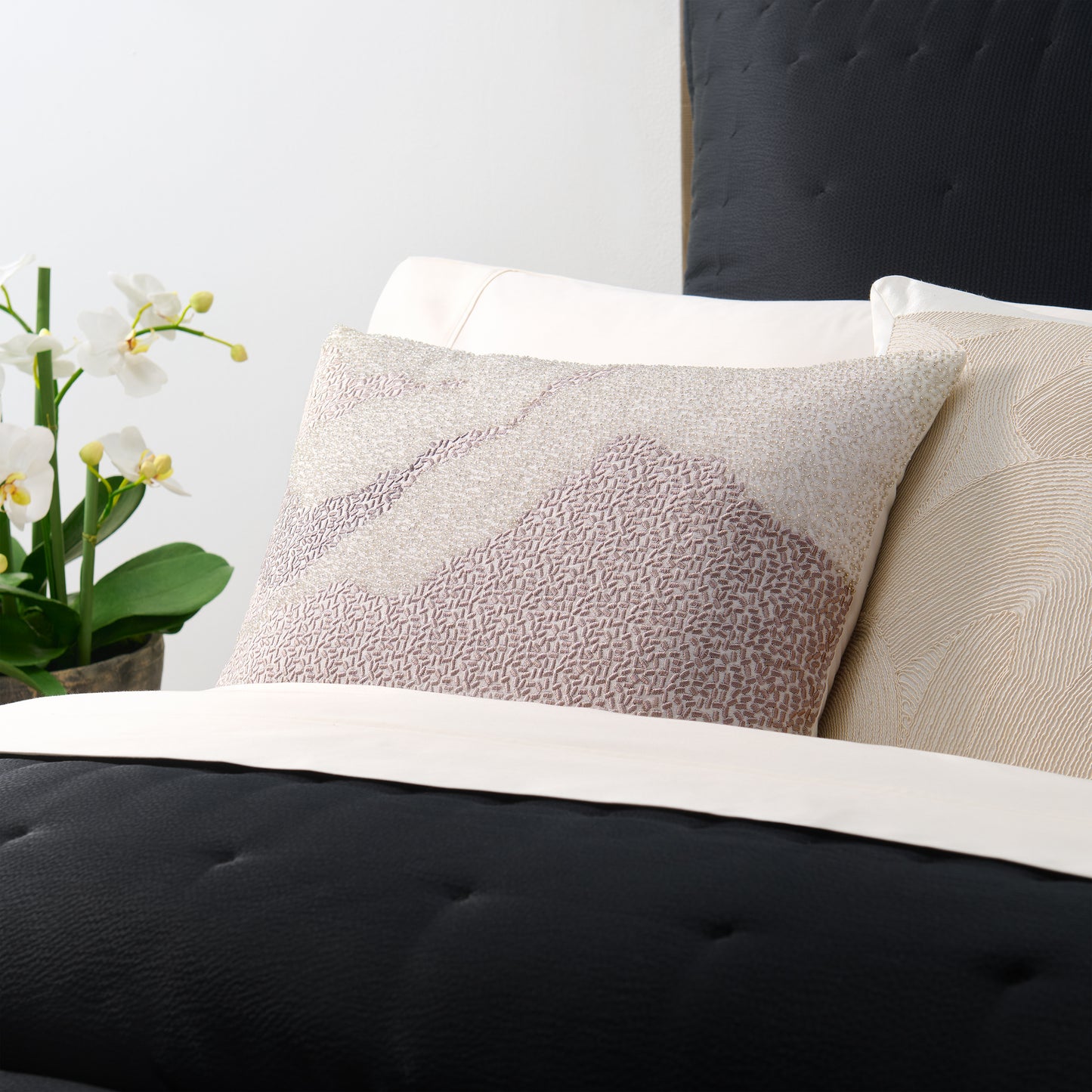Donna Karan Home Beaded Cloud Decorative Pillow, 14" x 20"