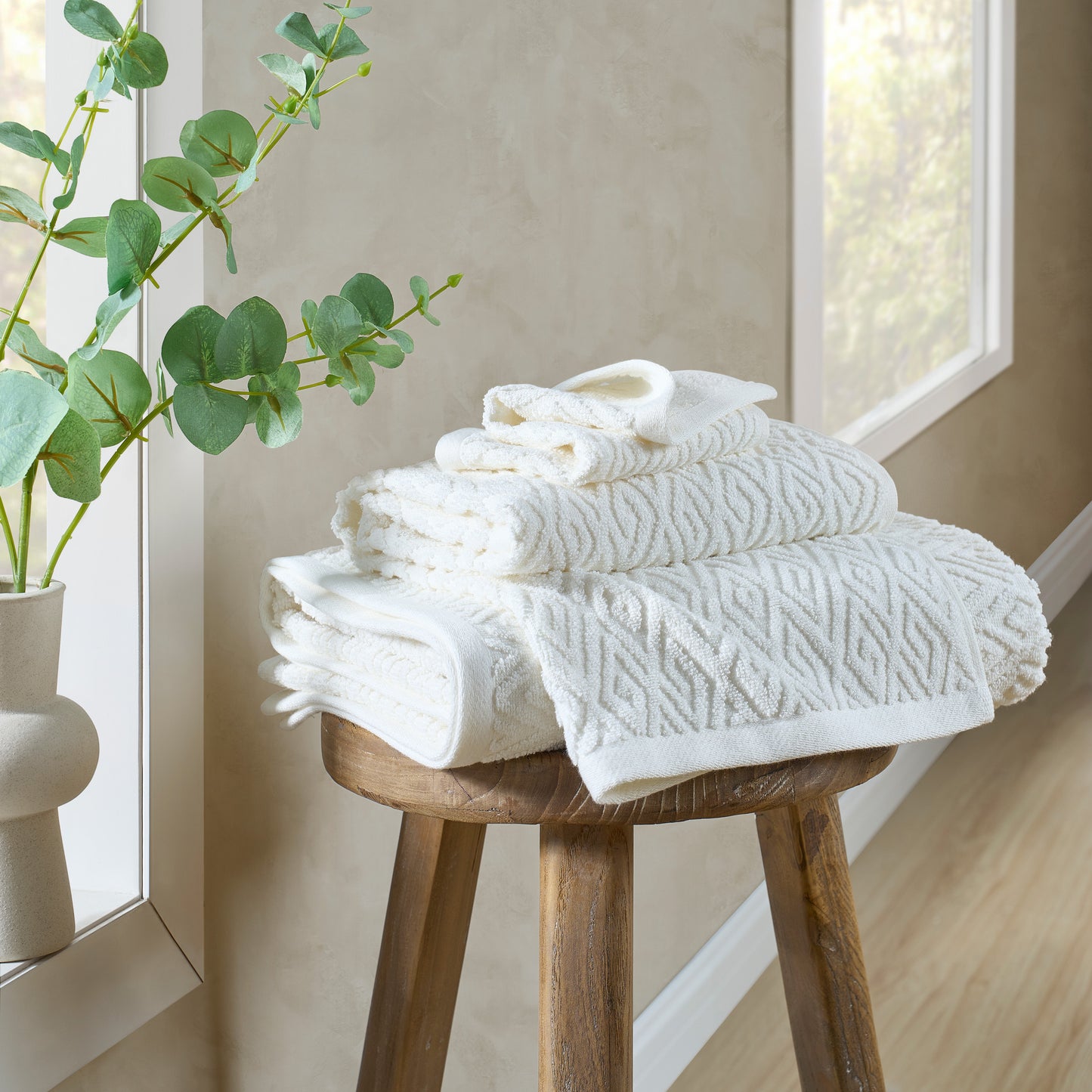 John Robshaw Maze Solid Texture Towel Collection