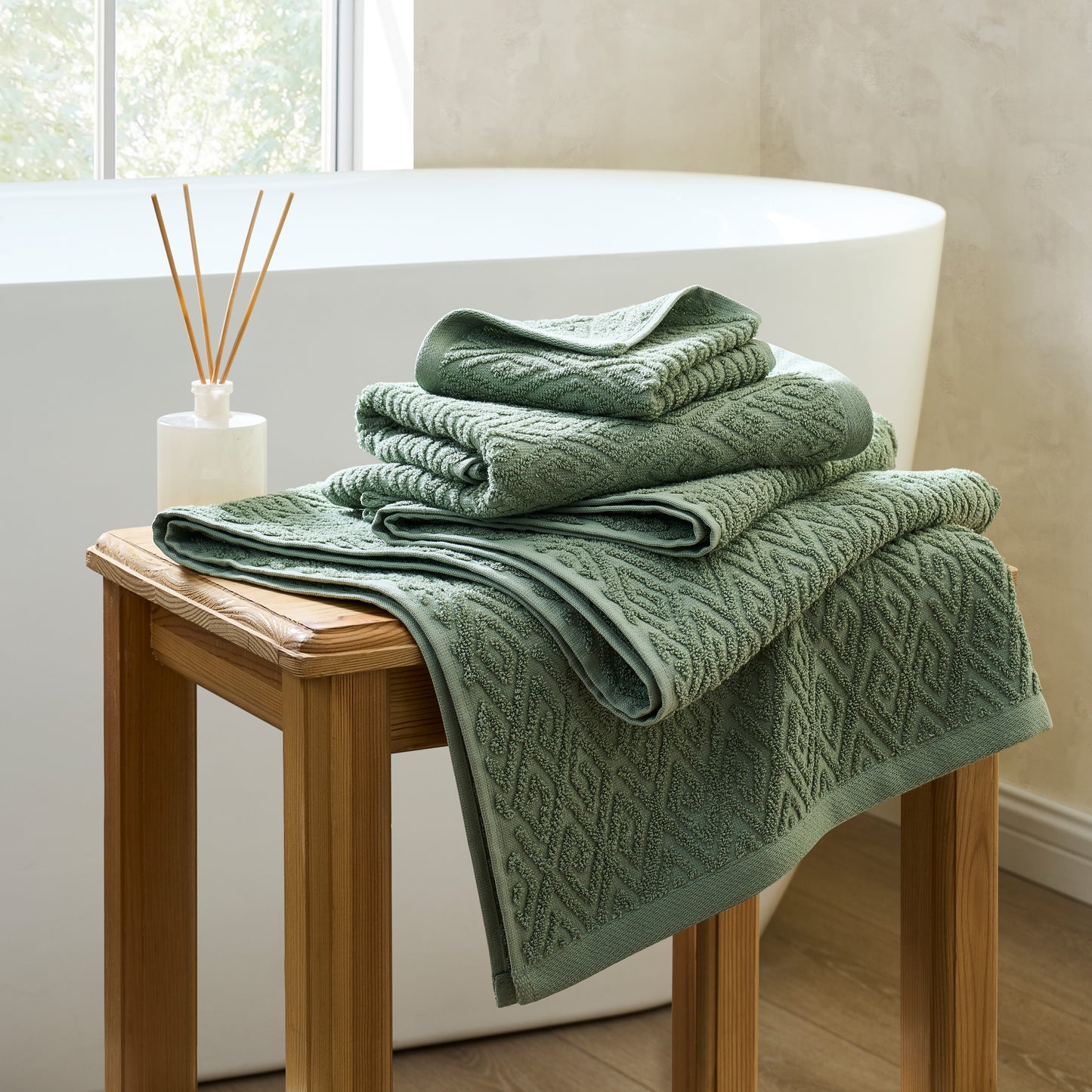 John Robshaw Maze Solid Texture Towel Collection