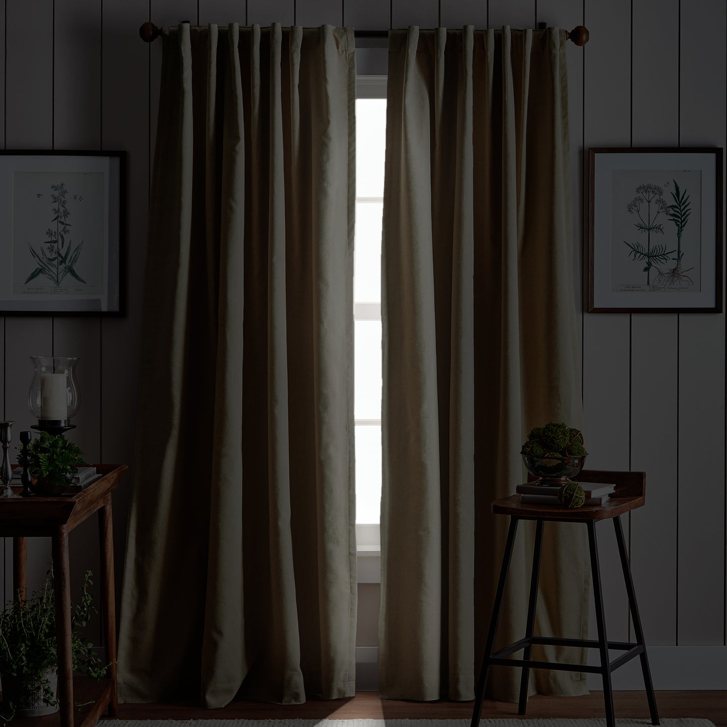 Martha Stewart Lido Linen Blackout Curtain Panel Pair