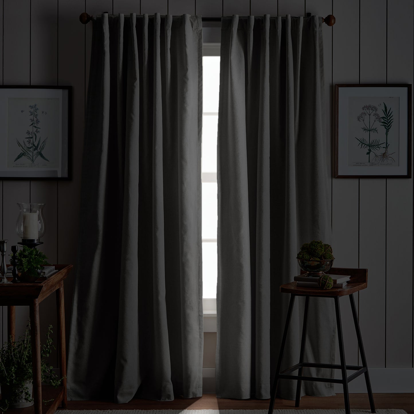 Martha Stewart Lido Linen Blackout Curtain Panel Pair