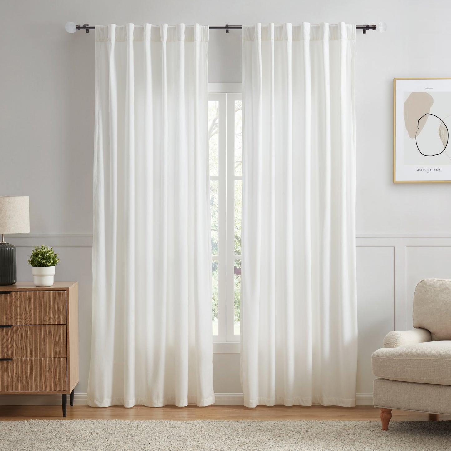 Martha Stewart Freeport Rhode Rod and Finial Set