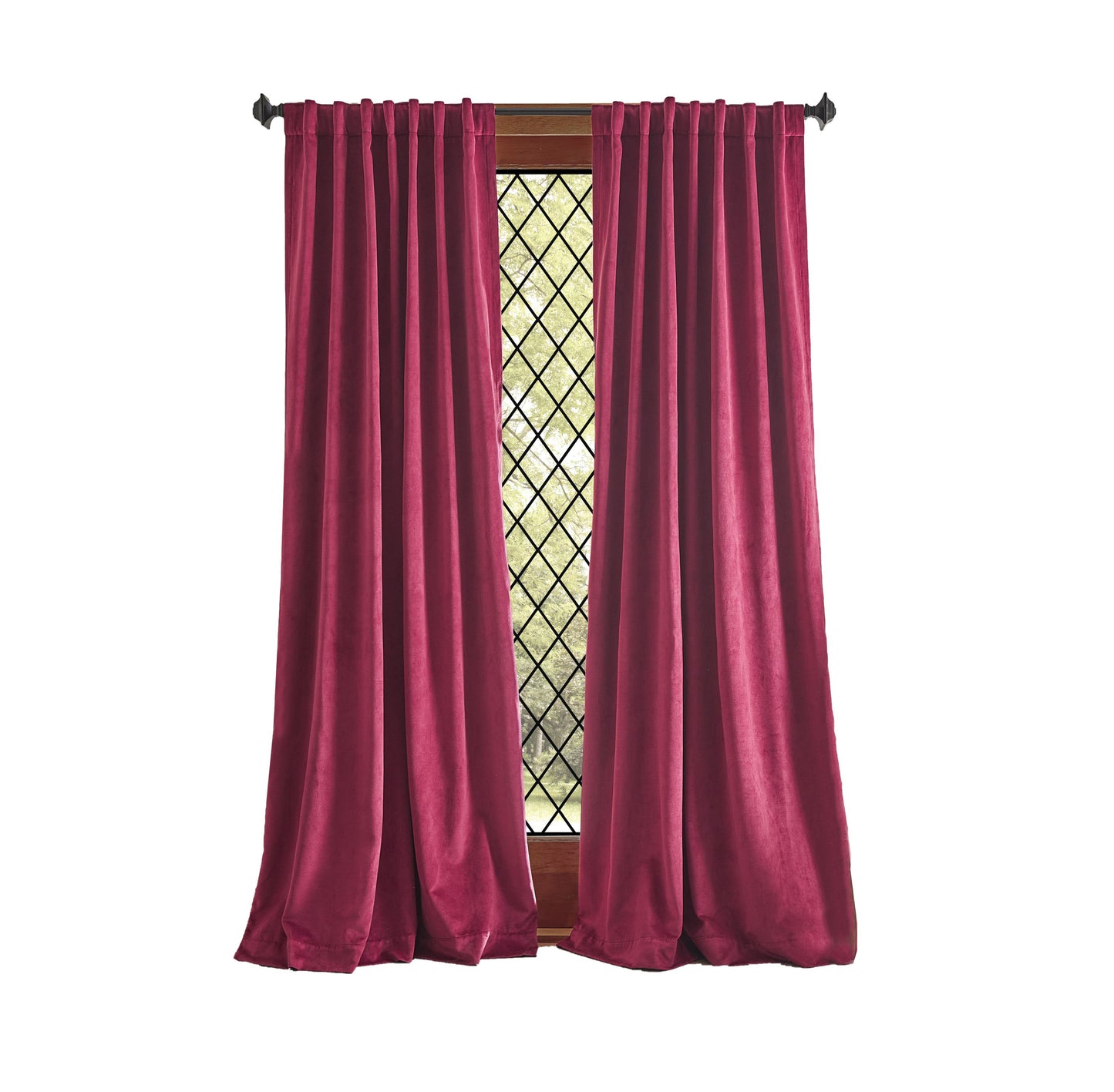 Martha Stewart Lucca Velvet Backtab Curtain Panel (Set of 2)