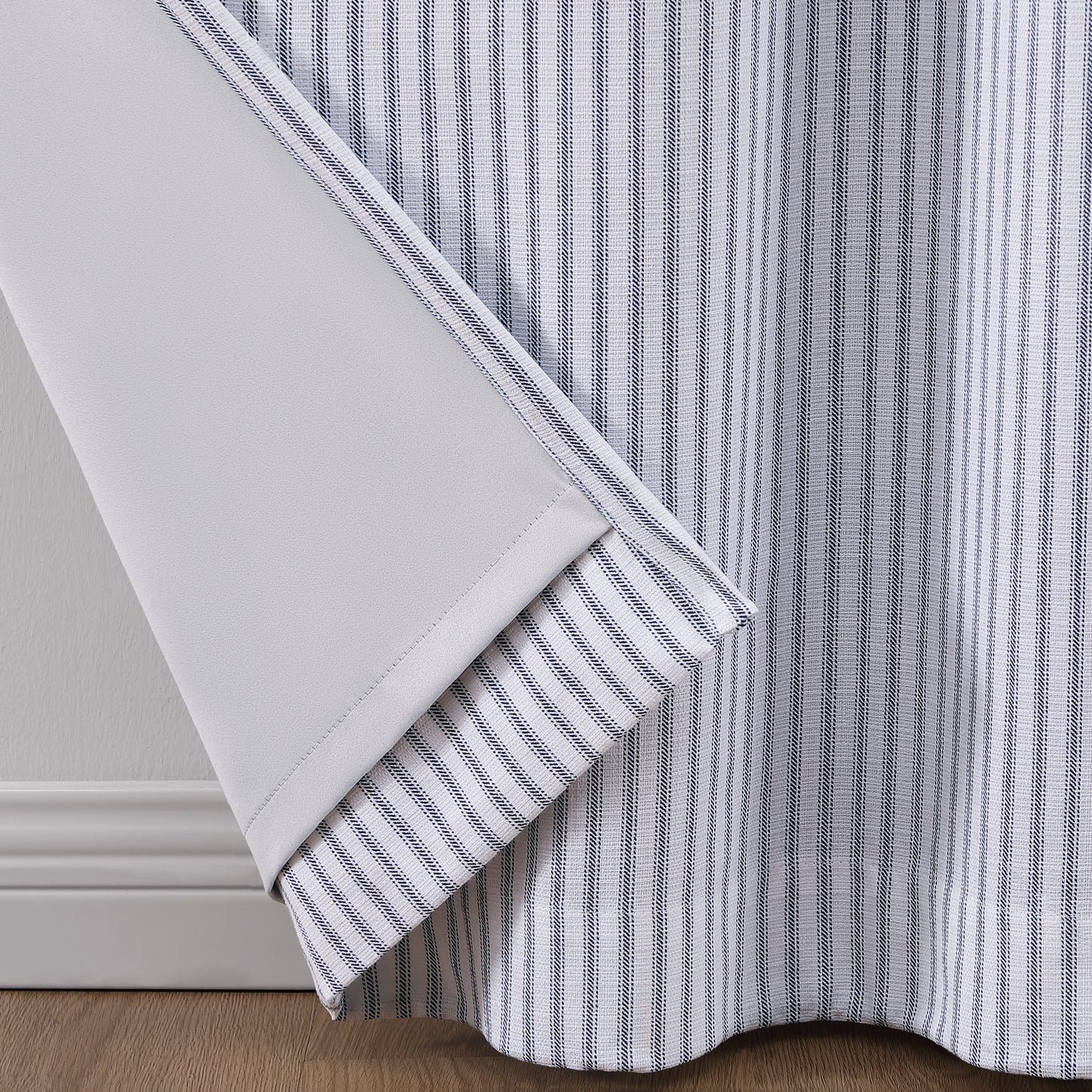 Martha Stewart Ticking Stripe Curtain Panel Pair