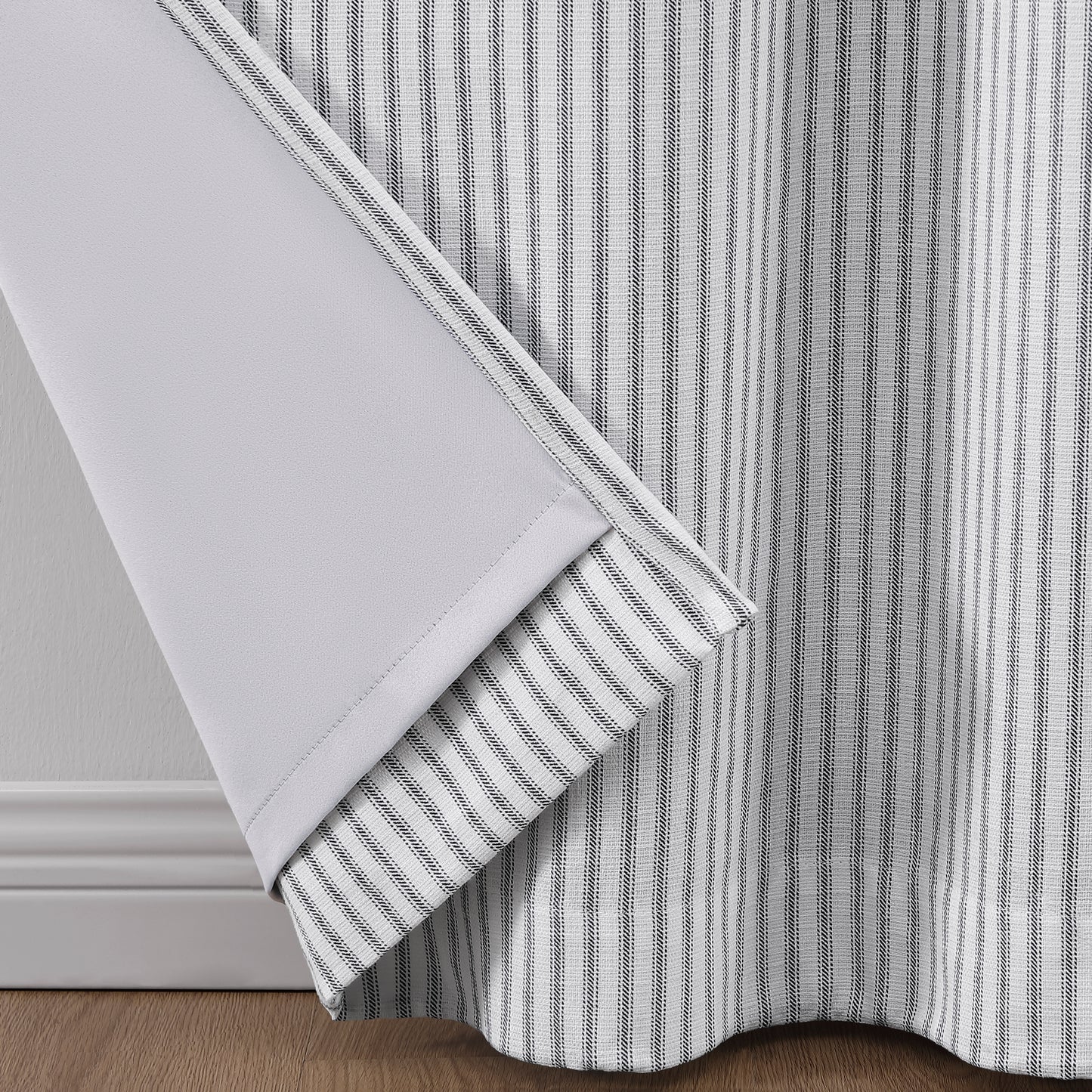 Martha Stewart Ticking Stripe Curtain Panel Pair