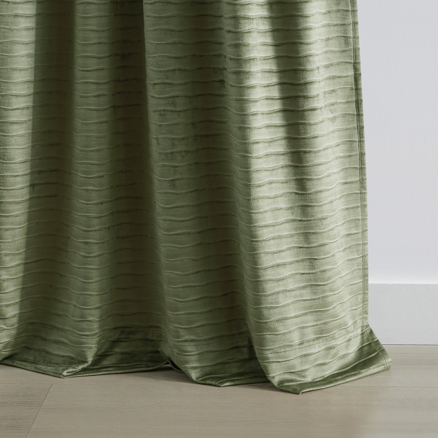 Martha Stewart Wave Embossed Curtain Panel Pair