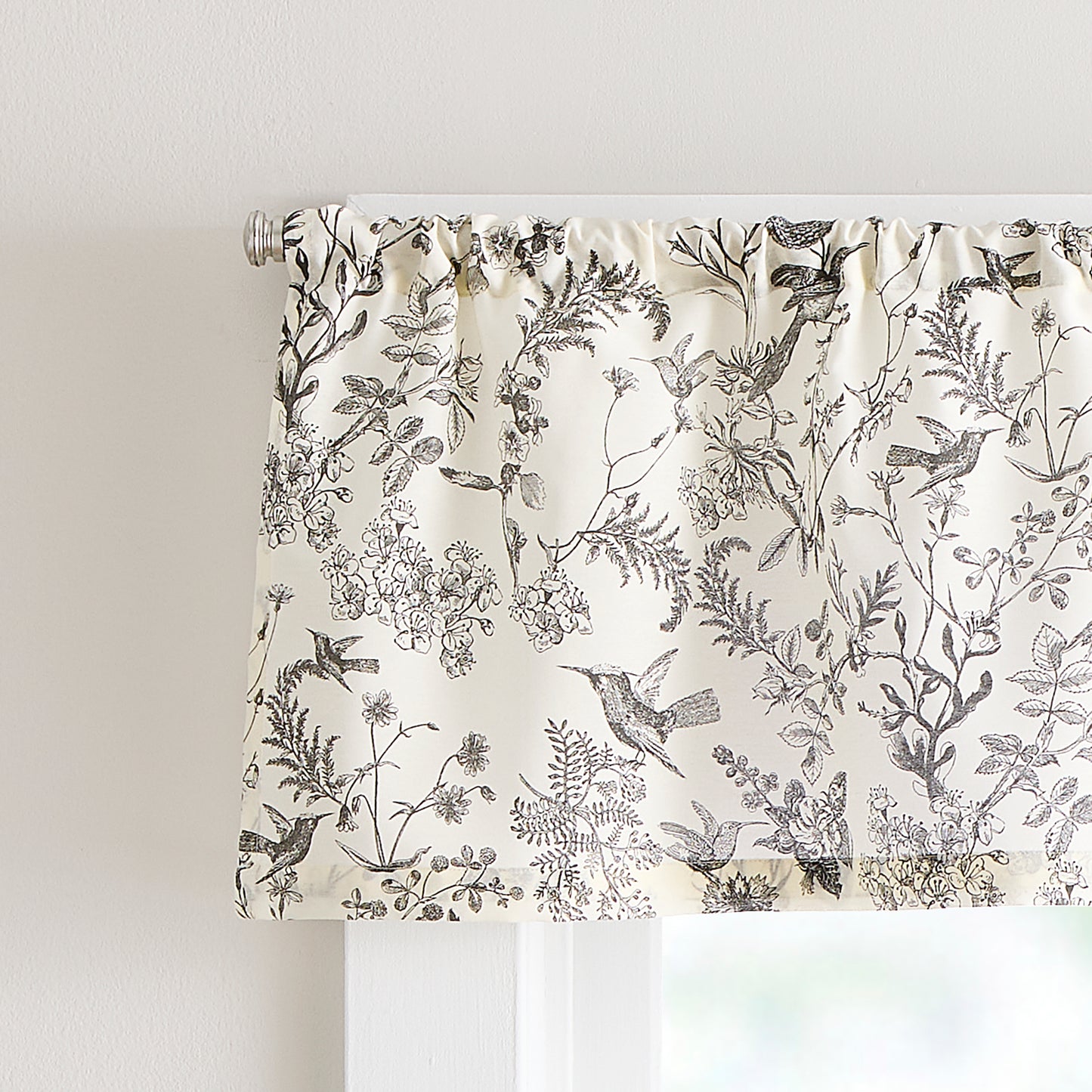 Curtainworks Hummingbird Valance and Tier Set